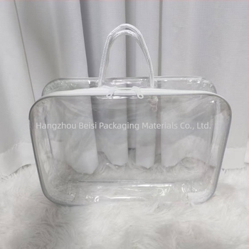 Átlátszó PVC paplan tároló táska cipzárral, por- és nedvességálló, többfunkciós paplanokhoz és ruházathoz, modern minimalist dizájn