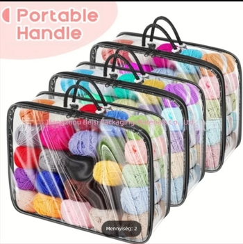 Átlátszó PVC paplan tároló táska cipzárral, por- és nedvességálló, többfunkciós paplanokhoz és ruházathoz, modern minimalist dizájn