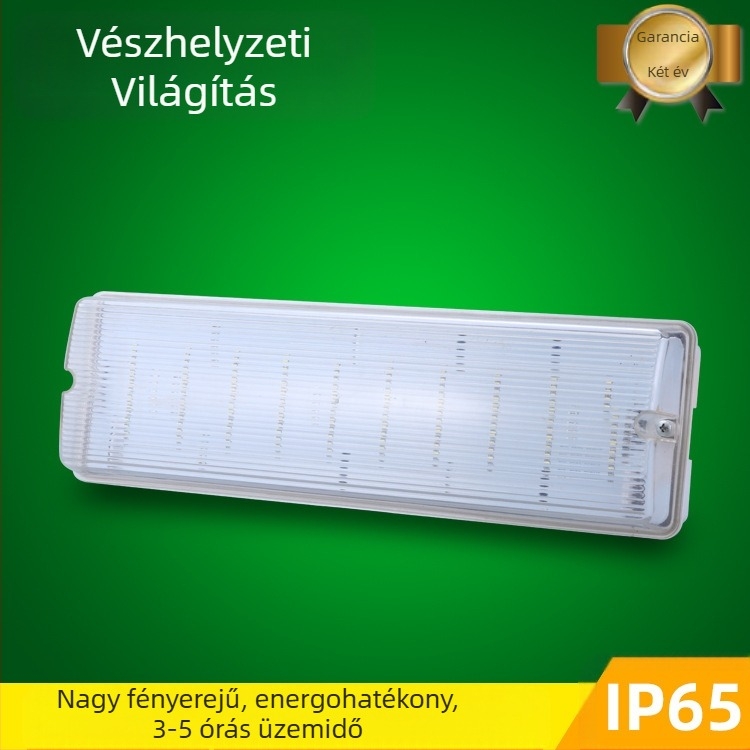 LED sürgősségi világítás indikátor energiatakarékos funkciókkal, tűzvédelmi és evakuációs jelzéssel, modell KXD5489, IP30, 180–240 V, közterületekre