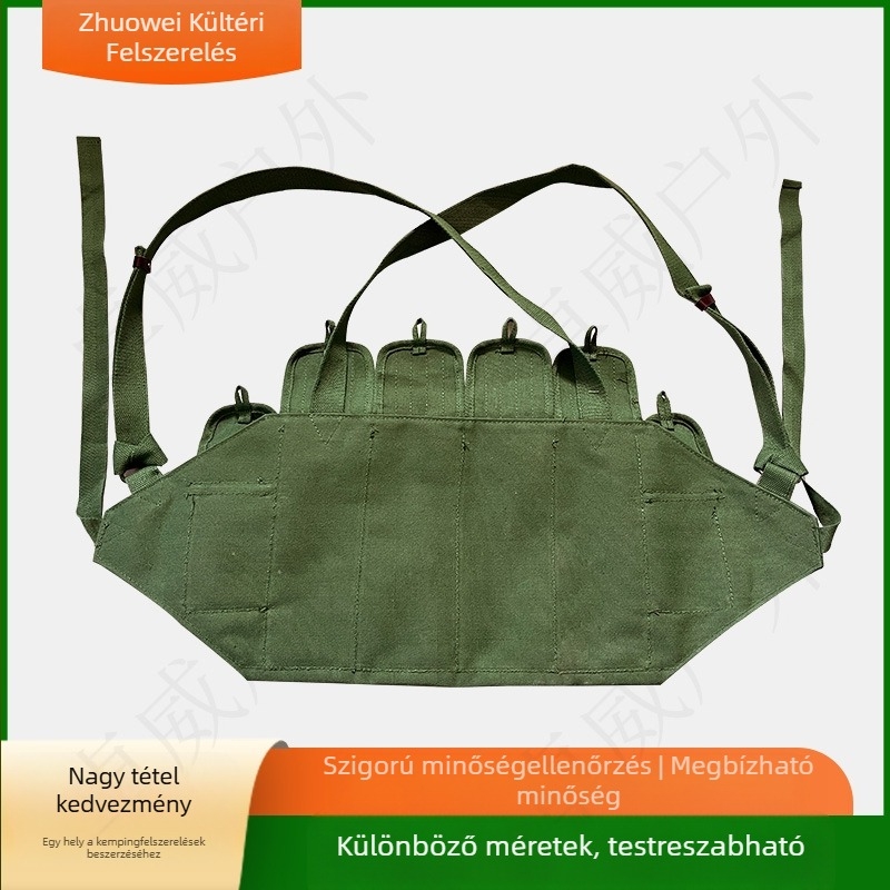 Taktikai mellény kamufláz mintás, pamutkeverék anyagból, uniszex, egész szezonos, kültéri használatra