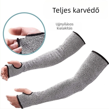 HPPE vágásálló alkarvédő ujjnyílással, 5-ös kopásállóság
