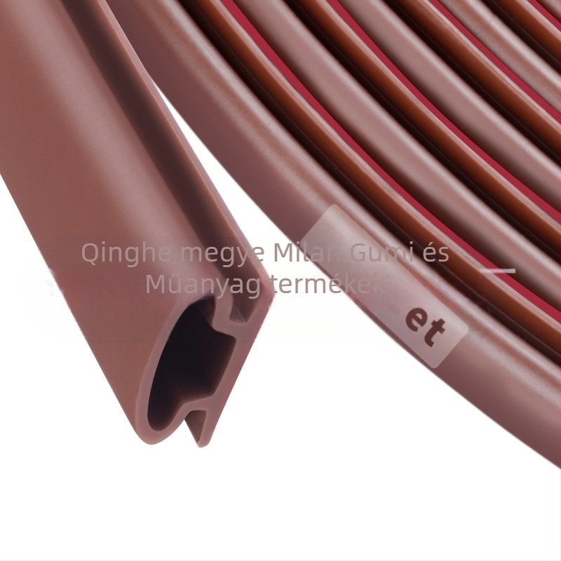 Öntapadó ajtótömítő szalag, ajtókhoz, hangszigetelő, szélálló és porvédő, ütés elleni védelemmel; a rajzok szerint testreszabható; magas hőmérséklet-ellenállású, kopásálló, öregedés- és korrózióálló.