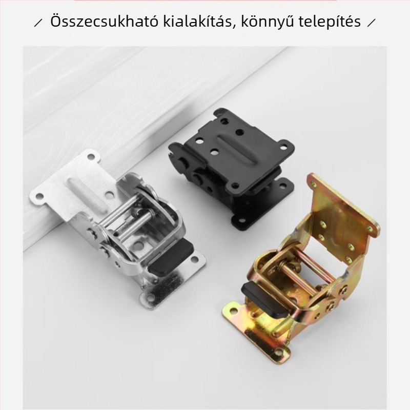 0°/90°/180° összecsukható asztali zsanér, önzáró, hidegen hengerelt acél, nikkelezett bevonat