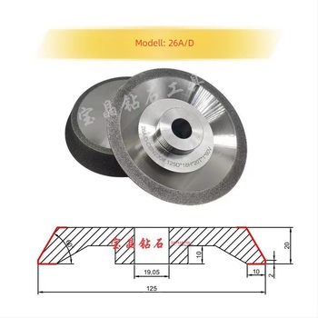 Gyémánt csiszolókerék ferde élű, bór-nitrid, elektroplazálás bevonattal, modell 0005