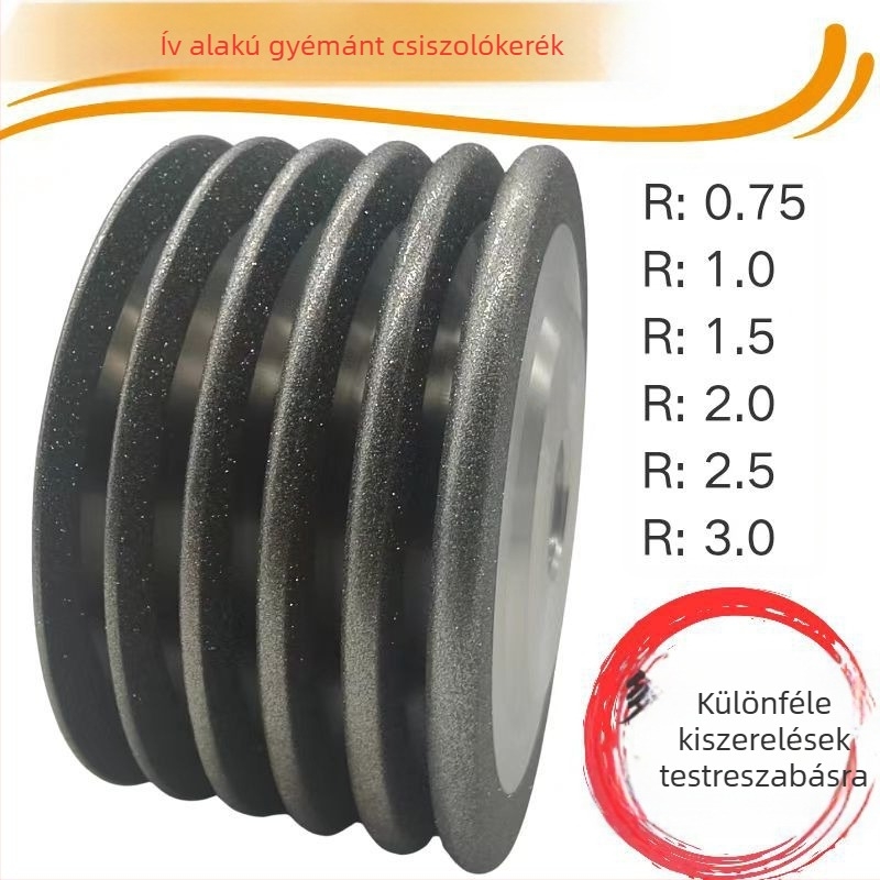 Gyémánt csiszolókerék ferde élű, bór-nitrid, elektroplazálás bevonattal, modell 0005