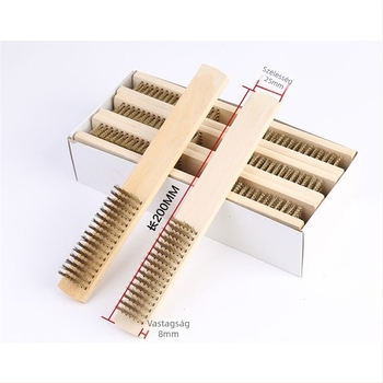 Fából készült nyelű drótos ecset rozsdát eltávolításhoz és fémfelületek tisztításához (Testreszabható feldolgozás)