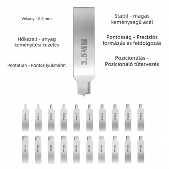 20-darabos készlet lapos aljú kör formák