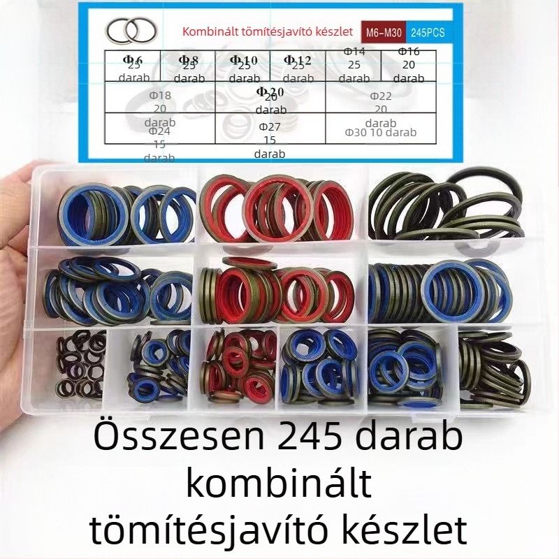 M6-16 és M6-30-hoz tartozó kombinált tömítés és O-gyűrű javító készlet, nagyméretű dobozban