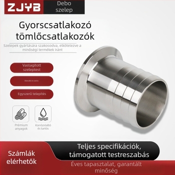 304 rozsdamentes acélból készült gyorscsatlakozó tömlőcsatlakozó, sanitáris clamp-típusú, pagoda fejű és fúvóka