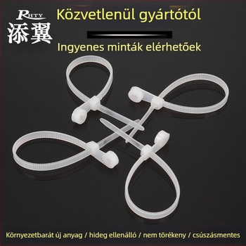 Önzáró kábelcsat nylon 66, húzóerő 15-18 kg, 3-32 mm-ig terjedő tartomány, -20°C-tól 80°C-ig, tűzvédelmi osztály 94V-2