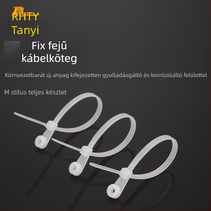 Önzáró kábelcsat nylon 66, húzóerő 15-18 kg, 3-32 mm-ig terjedő tartomány, -20°C-tól 80°C-ig, tűzvédelmi osztály 94V-2