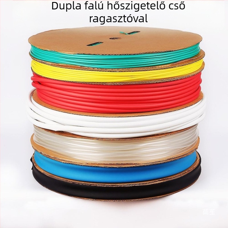 Ragasztóval ellátott hőszorító cső 4:1 elektromos karbantartáshoz, adatkábelszál csövek, 3x zsugorodás