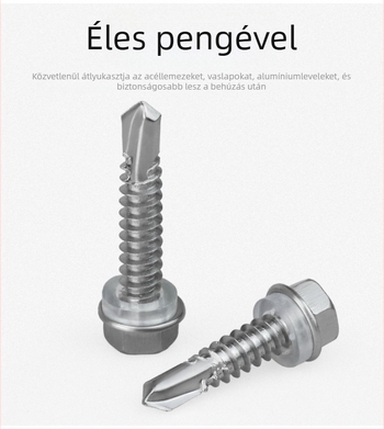 A 410-es rozsdamentes acél külső hatszögfejű önfúró és önmenetes csavar, dovetail típus, osztály 4, GB/T 15856.4-2002