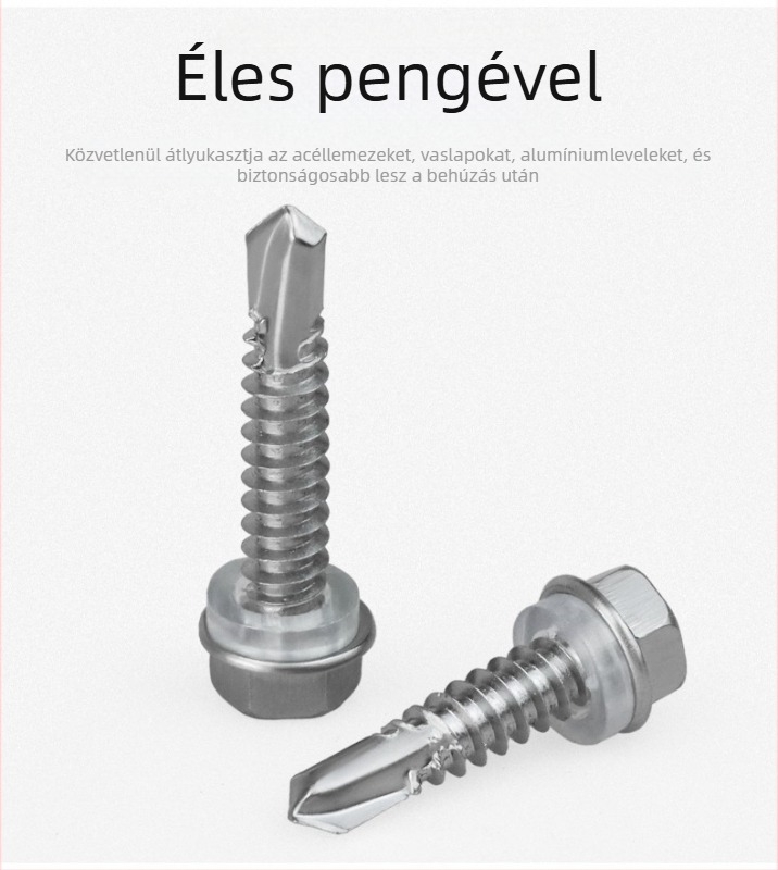 A 410-es rozsdamentes acél külső hatszögfejű önfúró és önmenetes csavar, dovetail típus, osztály 4, GB/T 15856.4-2002