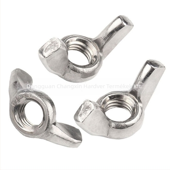 304 rozsdamentes acélból készült szárnyas anya csavar, sima felület, Changxin GB62 A2-70