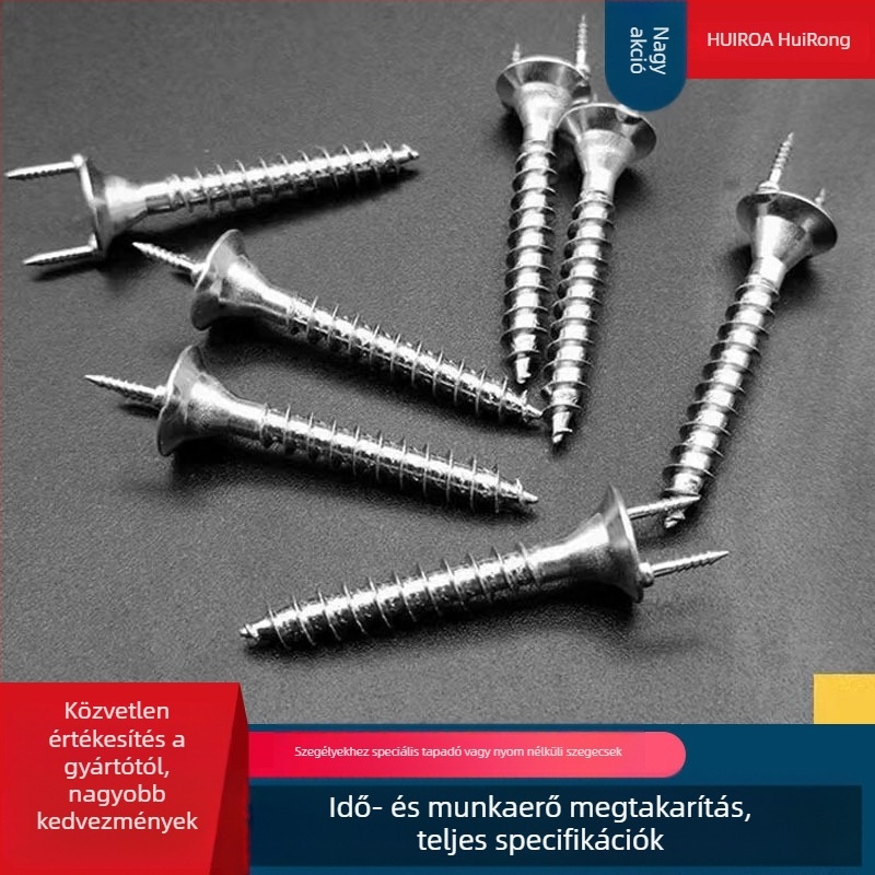 Kétfejű juhszarv alakú szeg fa furnérhoz és lábazathoz — nyom nélkül, galvanizált szénacél, A osztály