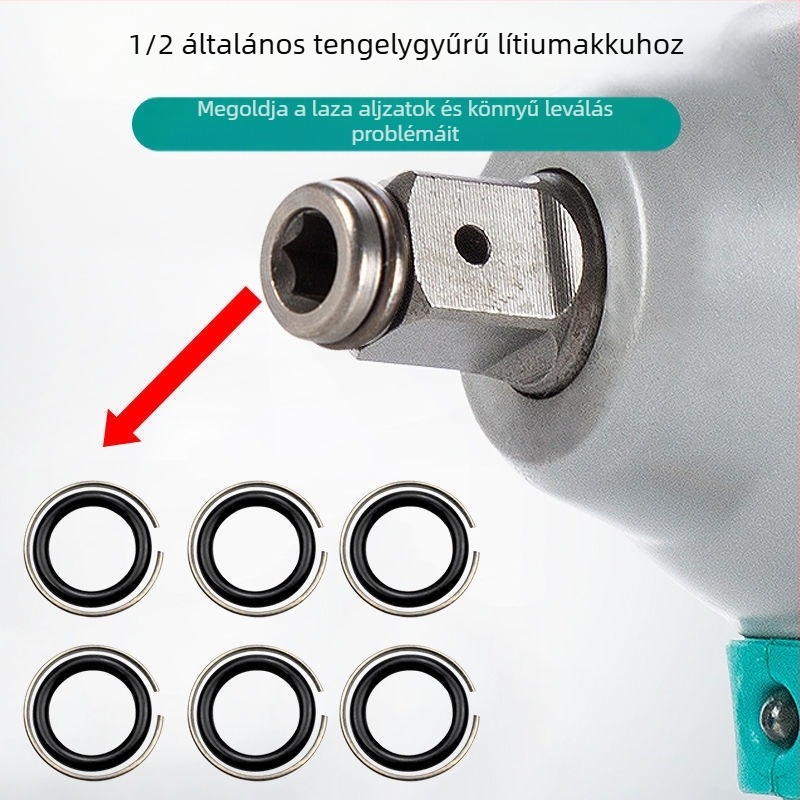 Elektromos kulcs T-formájú négyszögletes kimeneti tengellyel, circlip gyűrű és circlip hüvely; esésvédelmi kialakítás; kulcs nélküli tokmány; háztartási használatra; 1 év garancia