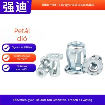 Petálszeletes dió, 4.8-osztály, lámpa-típusú fix expanziós dió, Liandi, galvanizált Q235 acél