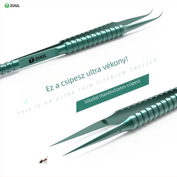 2UUL Titánötvözet mobiltelefon-javító csipesz – hegyes vég, egyenes vagy görbült vég, kézzel polírozott, rendkívül kemény