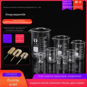 Boroszilikát üvegből készült mérőedény kémiai kísérletekhez, 25–500 ml