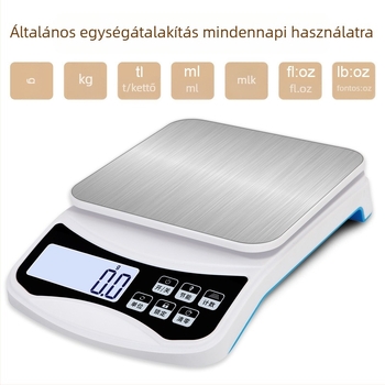 CX-598 konyhai digitális mérleg (0,5–10 kg, elektronikus mérés, AAA/USB tápegység)
