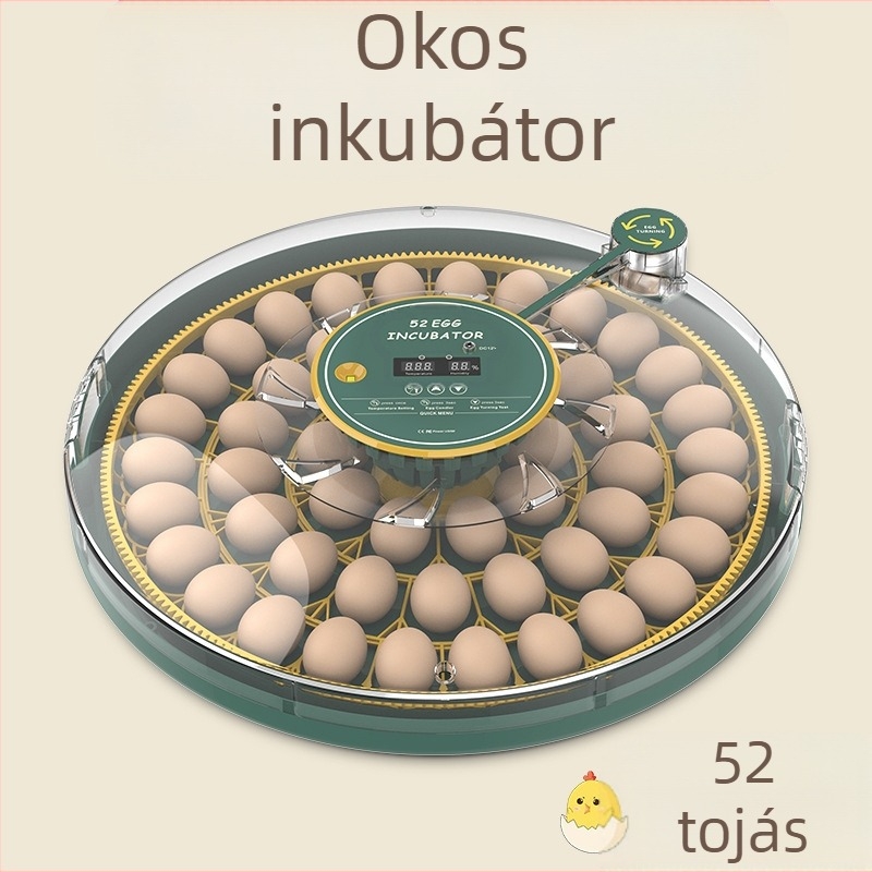 HHD 52 tojás kapacitású automata kikelőgép, intelligens vezérléssel, állattenyésztéshez