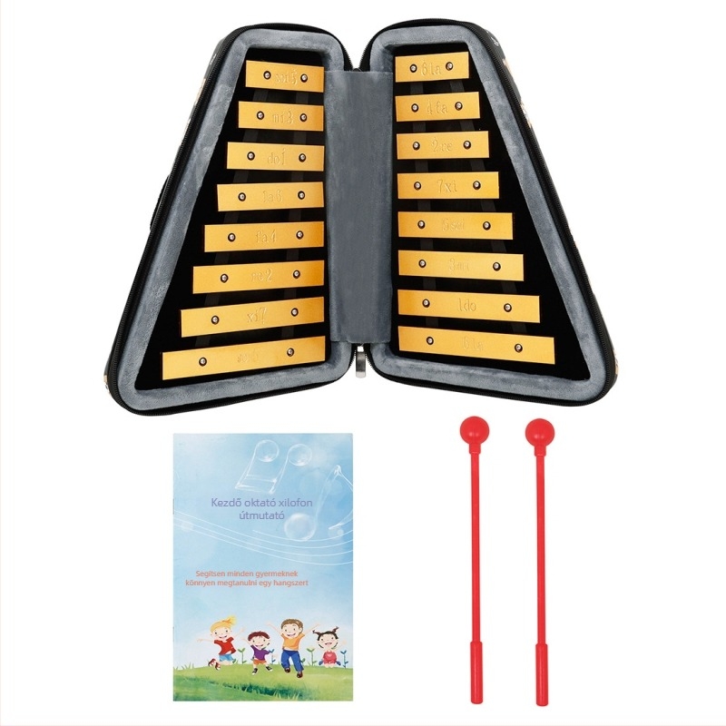Orff Glockenspiel, 16 hangok, modell AF-40, OPP csomagolás, oktatási hangszer gyerekeknek