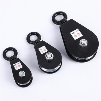 Csapágyas függő vezeték görgő emeléshez | Anyag: ötvözött acél | Teherbírás: 0,03–0,8 t | Alkalmazás: építőipar és ipari gyártás