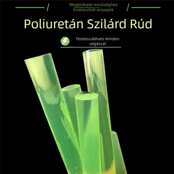 PU rúd – kör keresztmetszetű, hengeres forma, PU anyag, ipari kopásálló alkatrészek