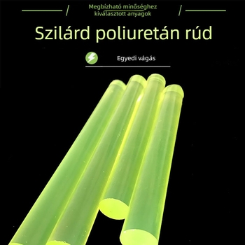 PU rúd – kör keresztmetszetű, hengeres forma, PU anyag, ipari kopásálló alkatrészek