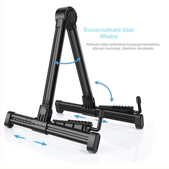 Gitárállvány - Összecsukható A típusú, kompakt ABS talpállvány (Model SG-01)