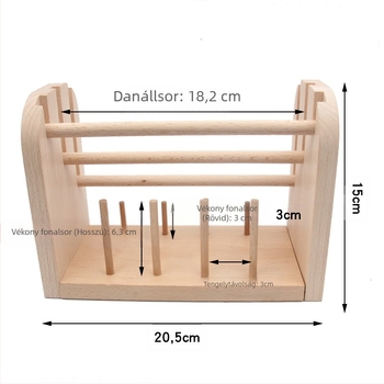 Fából készült orsókeret hímzéshez, 11-tengelyes, DIY stílusú polc (Anyag: Beech; CT-típus: Egyéb CT; Stílus: DIY)