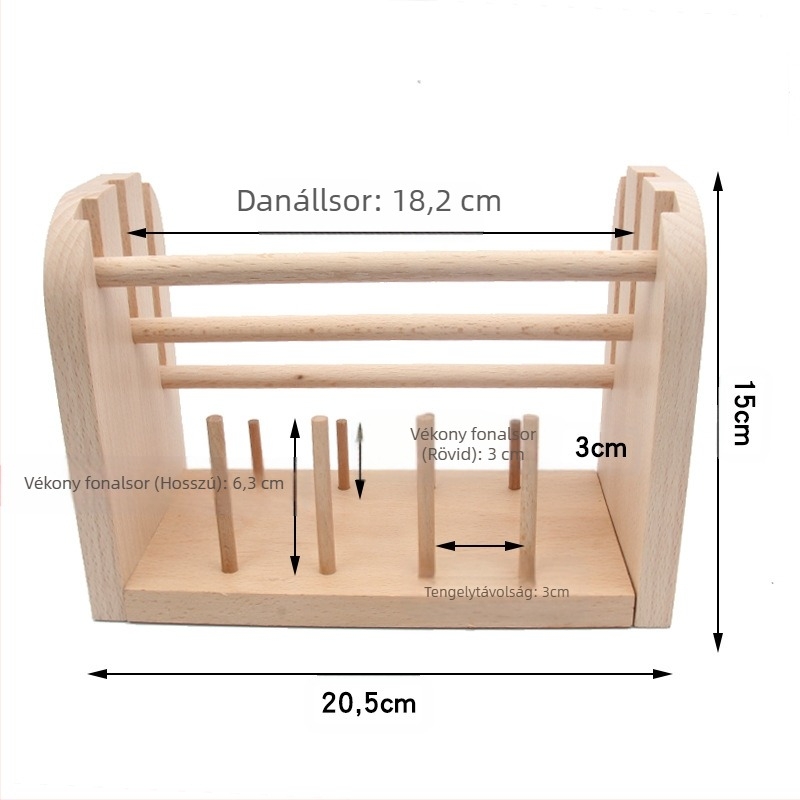 Fából készült orsókeret hímzéshez, 11-tengelyes, DIY stílusú polc (Anyag: Beech; CT-típus: Egyéb CT; Stílus: DIY)