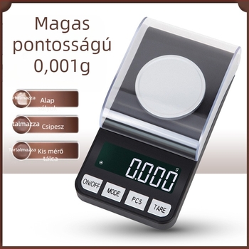 CX-188A Ékszer elektronikus mérleg — pontosság 0.001 g, mérési tartomány 0.005–100 g, elektronikus mérleg USB/AAA tápegység
