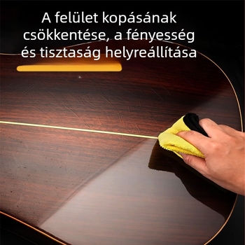 Zenes hangszertisztító és ápoló olaj gitárhoz, hegedűhöz, erhu-hoz és zongorához – repedés elleni védelem; 0,15 kg bruttó • csomagolás 100 db • licencelt magáncímke