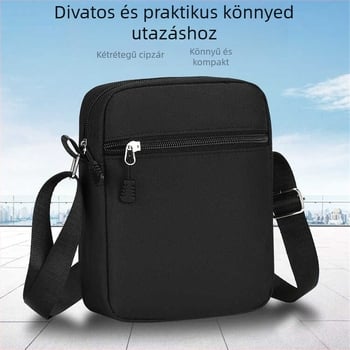 Férfi crossbody táska, PU anyag, utazási stílus, 2025 tavasz