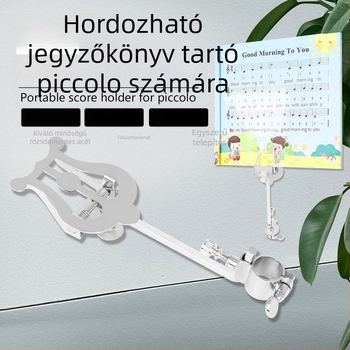 Piccolo kottaállvány – hordozható, állítható gombbal, anyag: vas, modell: ZJ-12, csomagolás: OPP zacskó