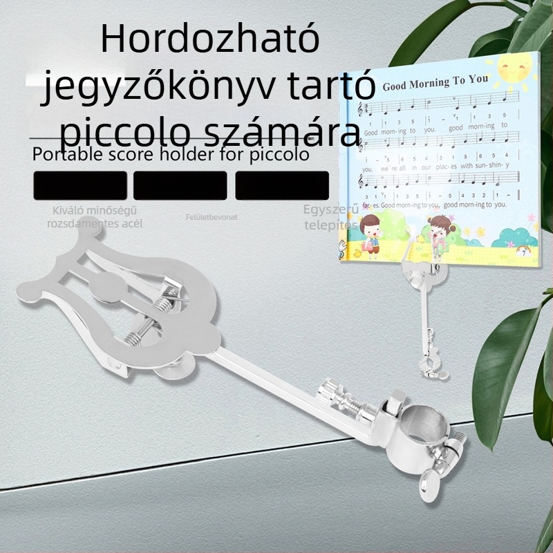 Piccolo kottaállvány – hordozható, állítható gombbal, anyag: vas, modell: ZJ-12, csomagolás: OPP zacskó