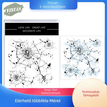 Pókhálós scrapbooking vágó matrica — szénacél, szilikon bélyegző, öntési folyamat