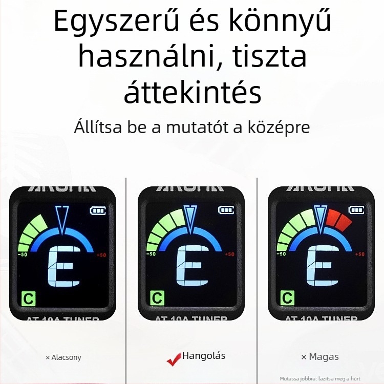 Arnold AT-10A Elektronikus Tuner Gitárhoz, Hegedűhöz és Ukulele-hez
