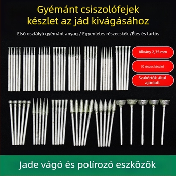 Jáde faragó eszköz készlet diamantalfejekkel | Márka Ming Hao; Modell: Carving needle suit; Anyag: Diamant; Alkalmazási terület: Jáde faragás