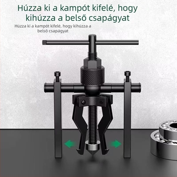 Háromkarú belső nyílású csapágyhúzó, gömbcsapágyakhoz, állítható 15–45, 45-ös acélból készült, licencelt magáncímke