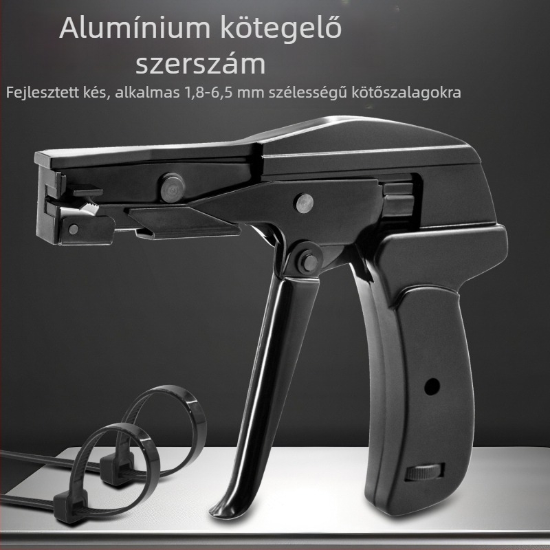 SJ-800A Nylon kötözőgép – kettős funkció: kötözés és vágás, alumínium felépítés, SANJIANG