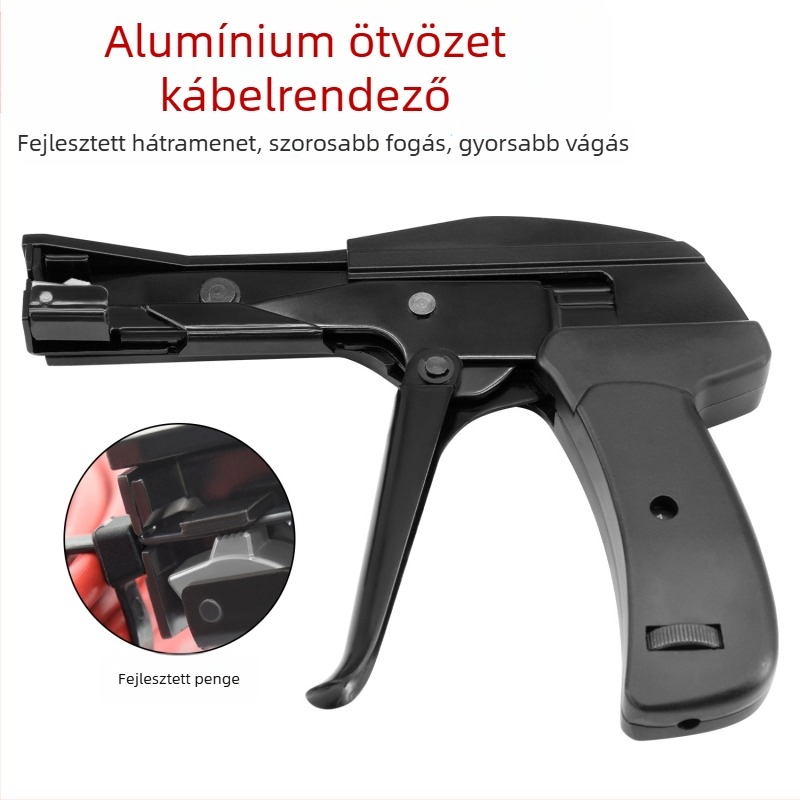 SJ-800A Nylon kötözőgép – kettős funkció: kötözés és vágás, alumínium felépítés, SANJIANG