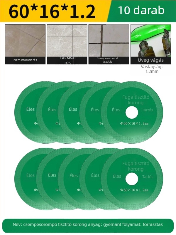 Forrasztott gyémánt vágókorong elektromos fúróhoz, alkalmas Márványra, kerámiára és jade-re; fugák eltávolítása