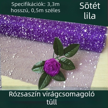 Csokrok csomagolóanyag habos hó fonallal, selyemvirágok, hó géz, folyamat 3488641, esküvő és otthoni dekorációhoz