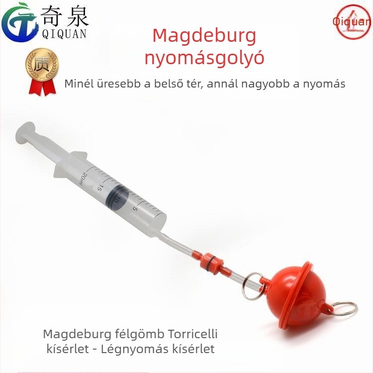 Torricelli atmoszferikus nyomás kísérlet, ABS anyagból, DIY, fizika oktatási játék 7-14 éveseknek