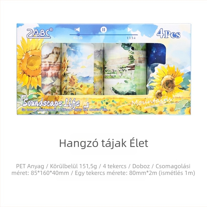 DIY naplózáshoz PET szalag készlet - Pastoral stílus, Nyomtatás