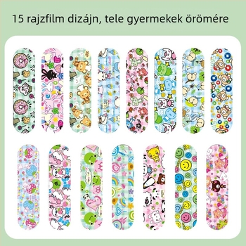 Gyermekeknek készült mesés, vízálló tapasz, egyszer használatos, puha PE anyag, 100 db/doboz, Miaoqiling márka