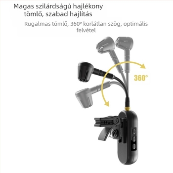 Vezeték nélküli klipszmikrofon hangszerhez – Modell M-03, Bluetooth 5.0, 1000–1200 mAh akkumulátor, 8–12 óra üzemidő, kardioid hangfelvétel